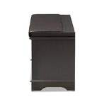 Contemporary Dark Brown 2-Drawer Shoe Storage Bench by Baxton Studio