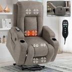 Infinite Position Okin Motor Up to 350 LBS Power Lift Recliner Chair for Elderly, Heavy Duty Motion Mechanism with 8-Point Vibra