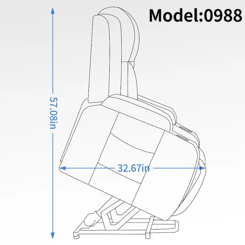 Infinite Position Okin Motor Up to 350 LBS Power Lift Recliner Chair for Elderly, Heavy Duty Motion Mechanism with 8-Point Vibra