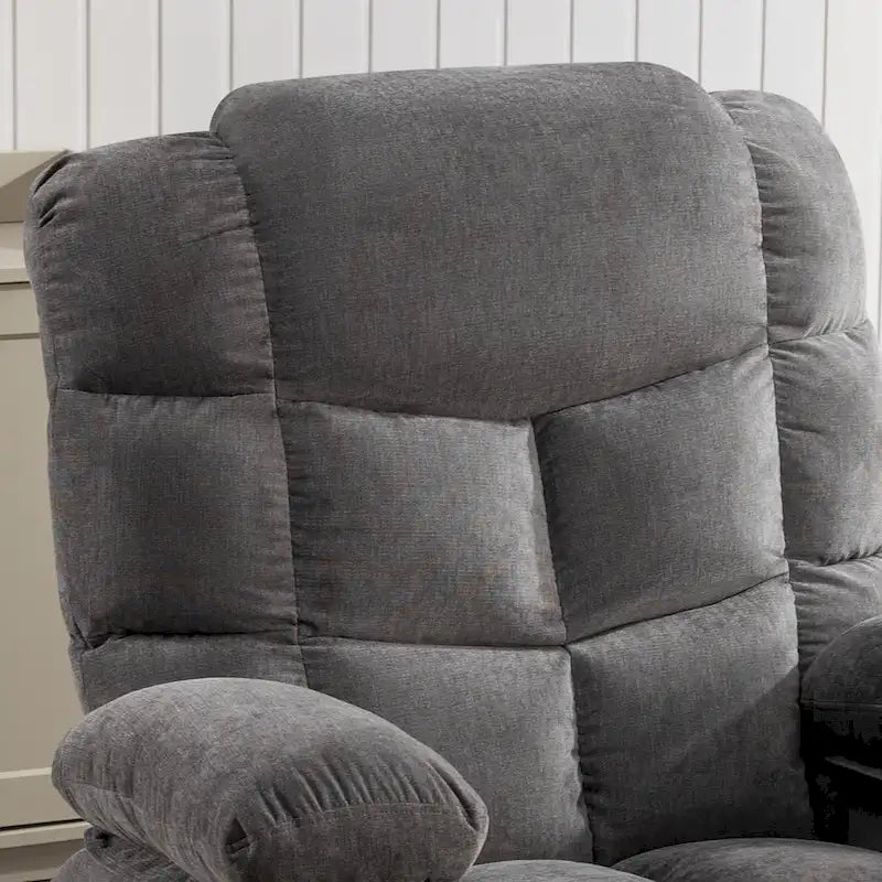 Massage Rocker Recliner Chair Rocking Chairs for Adults Oversized with 2 Cup Holders, USB Charge Port Soft Features a Manual Mas