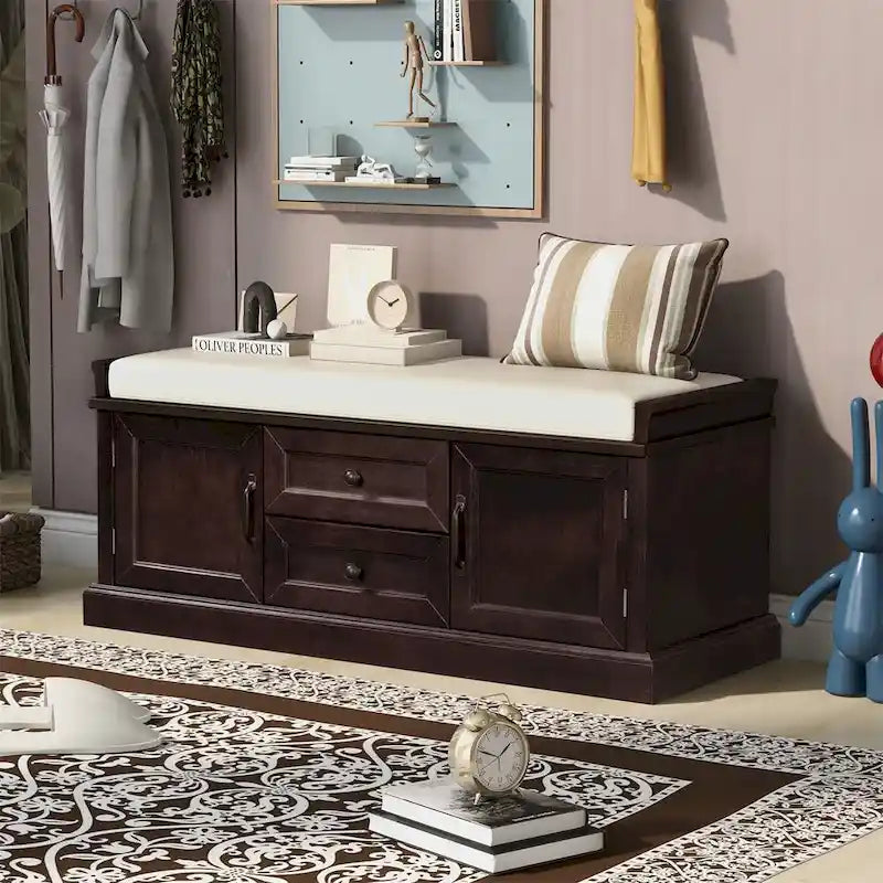 Merax Storage Bench with Removable Cushion