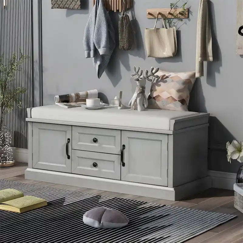 Merax Storage Bench with Removable Cushion