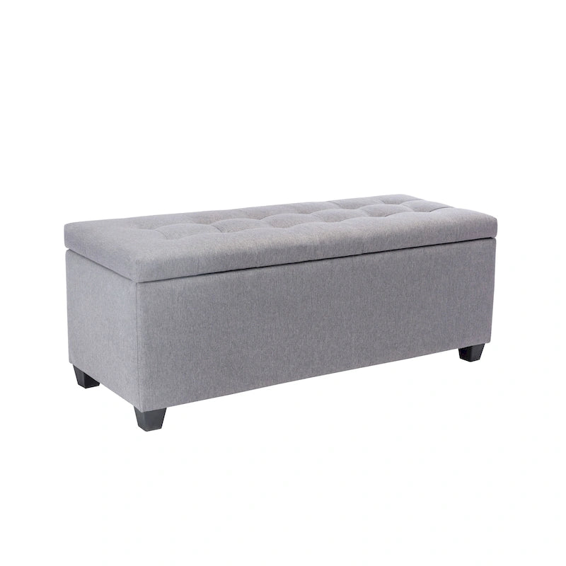 Ved Storage Bench, Flip Top, Fabric Upholstery