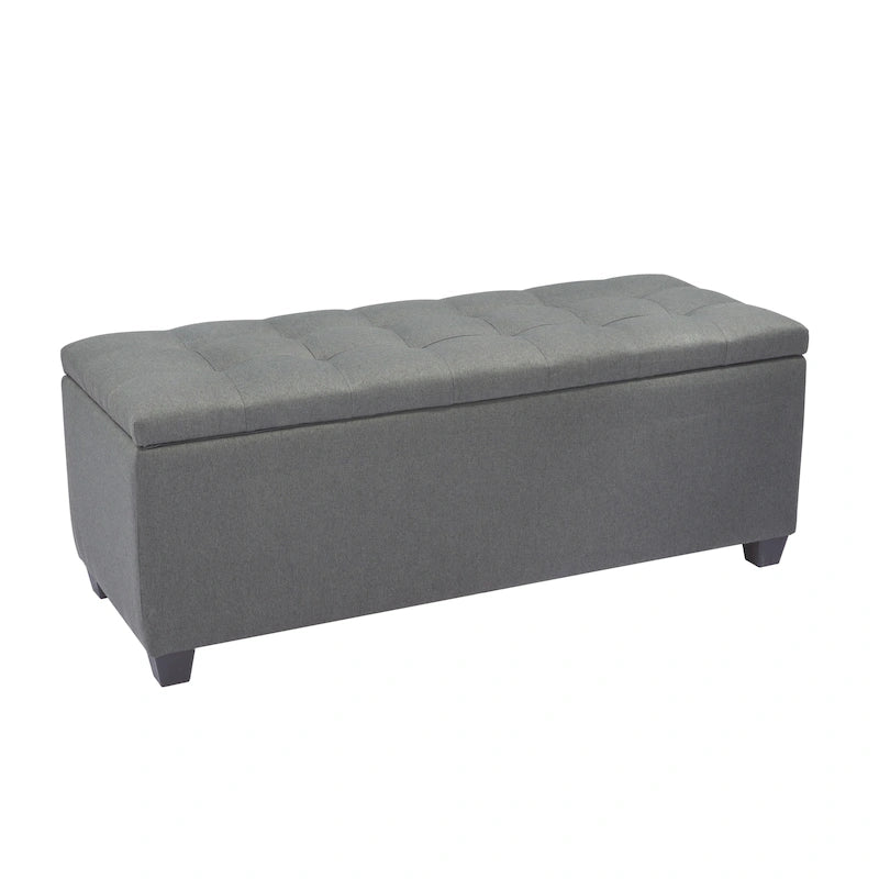 Ved Storage Bench, Flip Top, Fabric Upholstery
