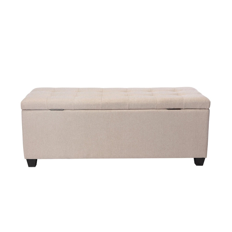 Ved Storage Bench, Flip Top, Fabric Upholstery