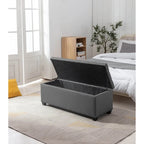 Ved Storage Bench, Flip Top, Fabric Upholstery
