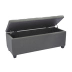 Ved Storage Bench, Flip Top, Fabric Upholstery