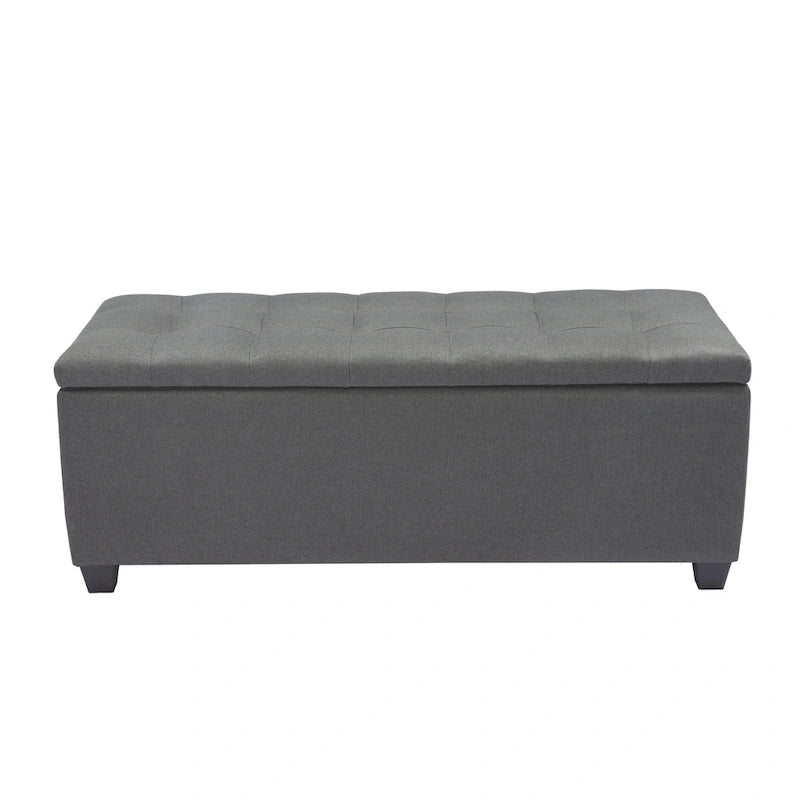 Ved Storage Bench, Flip Top, Fabric Upholstery