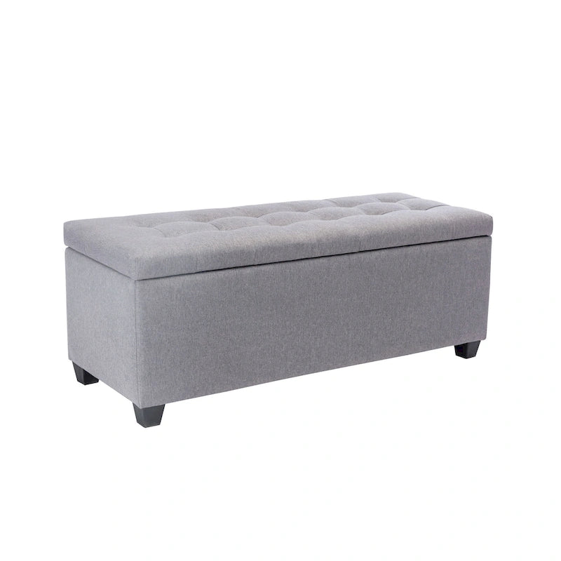 Ved Storage Bench, Flip Top, Fabric Upholstery