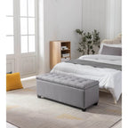 Ved Storage Bench, Flip Top, Fabric Upholstery