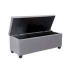 Ved Storage Bench, Flip Top, Fabric Upholstery