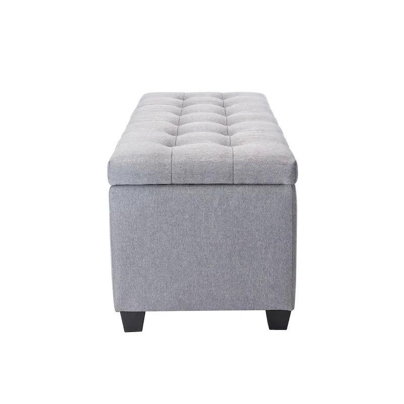 Ved Storage Bench, Flip Top, Fabric Upholstery