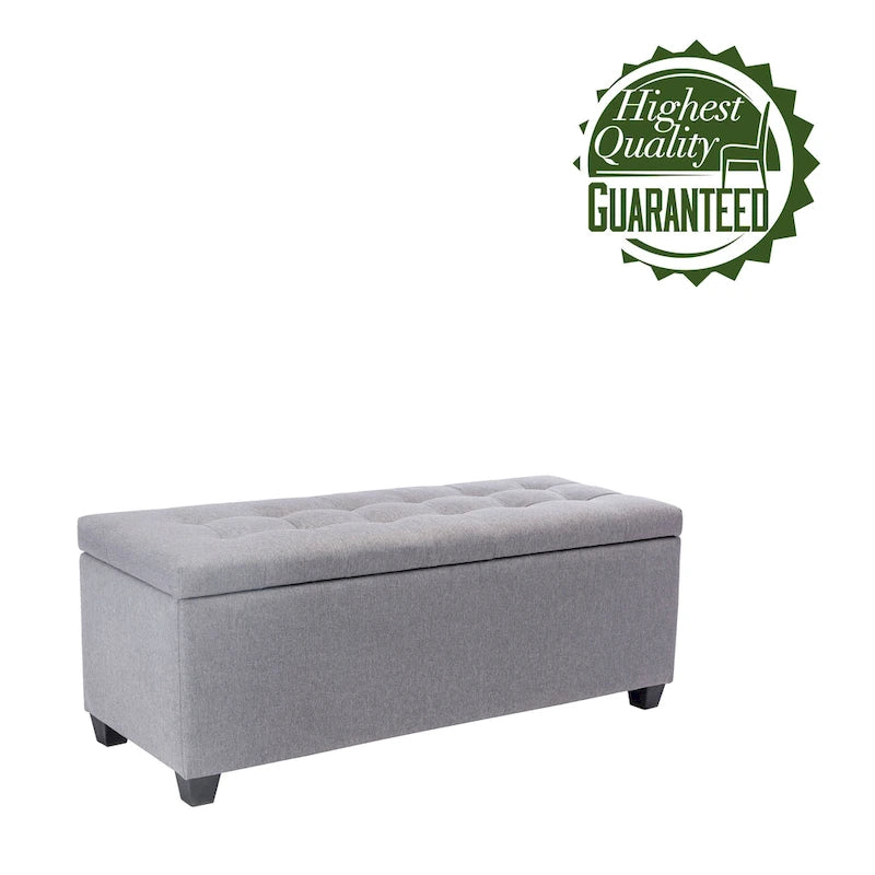 Ved Storage Bench, Flip Top, Fabric Upholstery