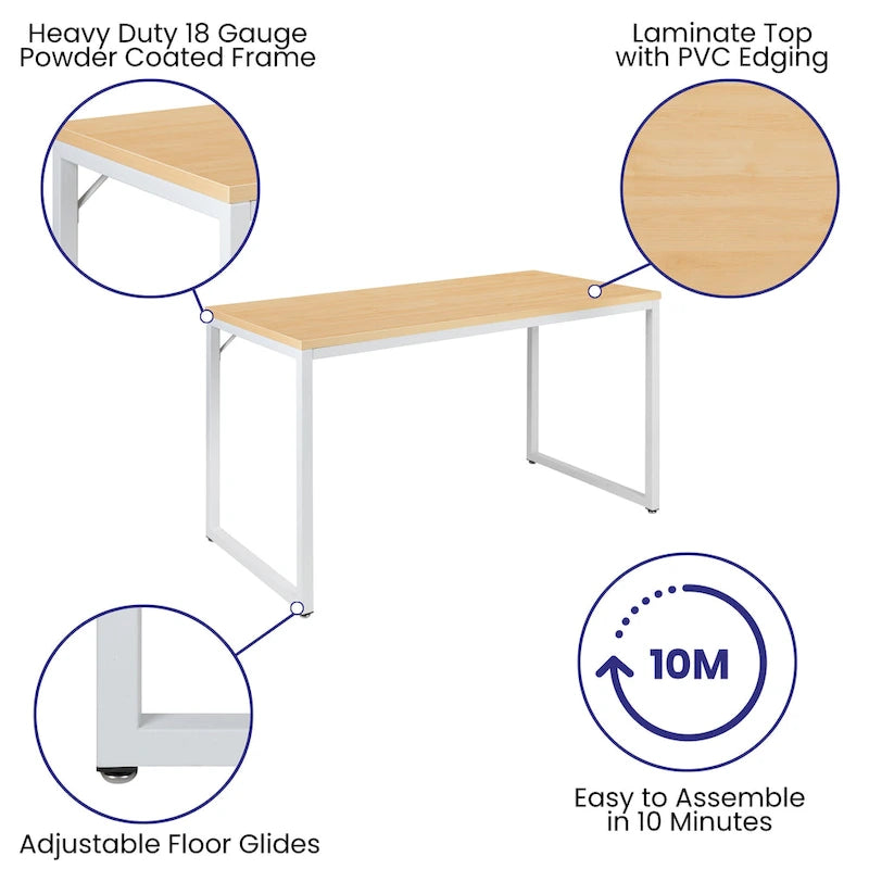Commercial Grade Industrial Style Office Desk - 47 Length