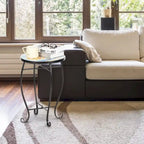 Cement Round Mosaic Bistro Table Coffee Table