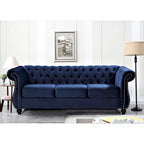 Kemos Velvet Chesterfield 2-piece Living Room Set
