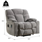 Power Lift Recliner Chair With Electric Massage And Heat For Elderly With 2 Cup Holders