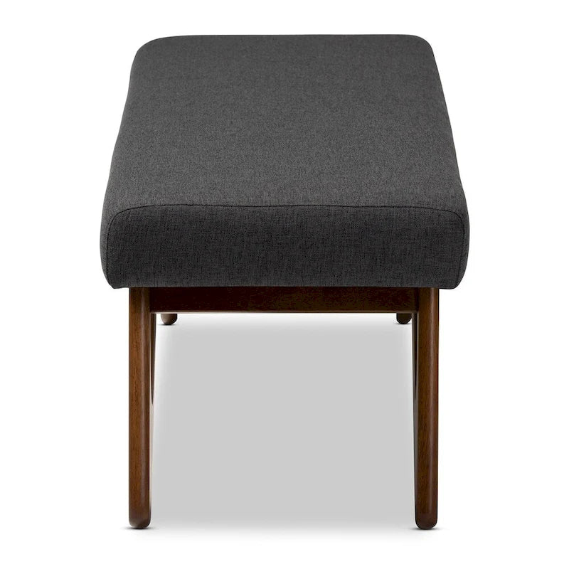 Carson Carrington Ullaberg Mid-century Modern Upholstered Boomerang Bench