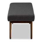 Carson Carrington Ullaberg Mid-century Modern Upholstered Boomerang Bench