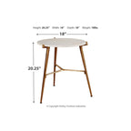 Chadton White/Gold Contemporary Glam Accent Table