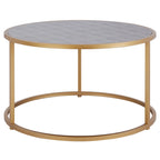 Anza Faux Shagreen Nesting Coffee Table Set of 2