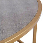 Anza Faux Shagreen Nesting Coffee Table Set of 2