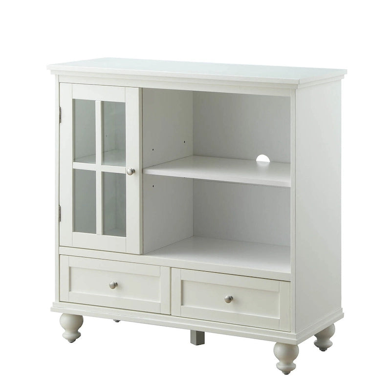 Convenience Concepts Tahoe Highboy 40 2 Drawer TV Stand with Storage Cabinet and Shelves
