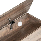 Modern Farmhouse Entryway Storage Bench with Lower Shelf Storage