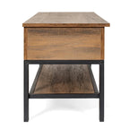 Modern Farmhouse Entryway Storage Bench with Lower Shelf Storage