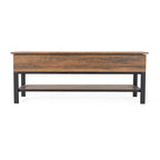 Modern Farmhouse Entryway Storage Bench with Lower Shelf Storage