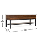 Modern Farmhouse Entryway Storage Bench with Lower Shelf Storage
