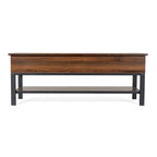 Modern Farmhouse Entryway Storage Bench with Lower Shelf Storage