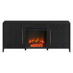 Jasper Rectangular TV Stand with Log Fireplace for TV's up to 65