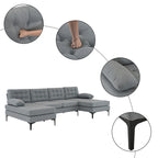 110 4-Seat U-Shaped Upholstered Sectional Sofa