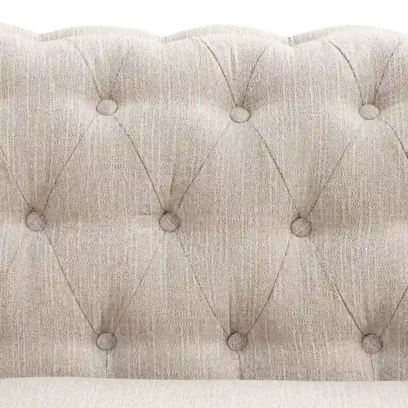Morden Fort Chair, Loveseat 2-pcs Set Tufted Upholstered Chesterfield Furniture Set
