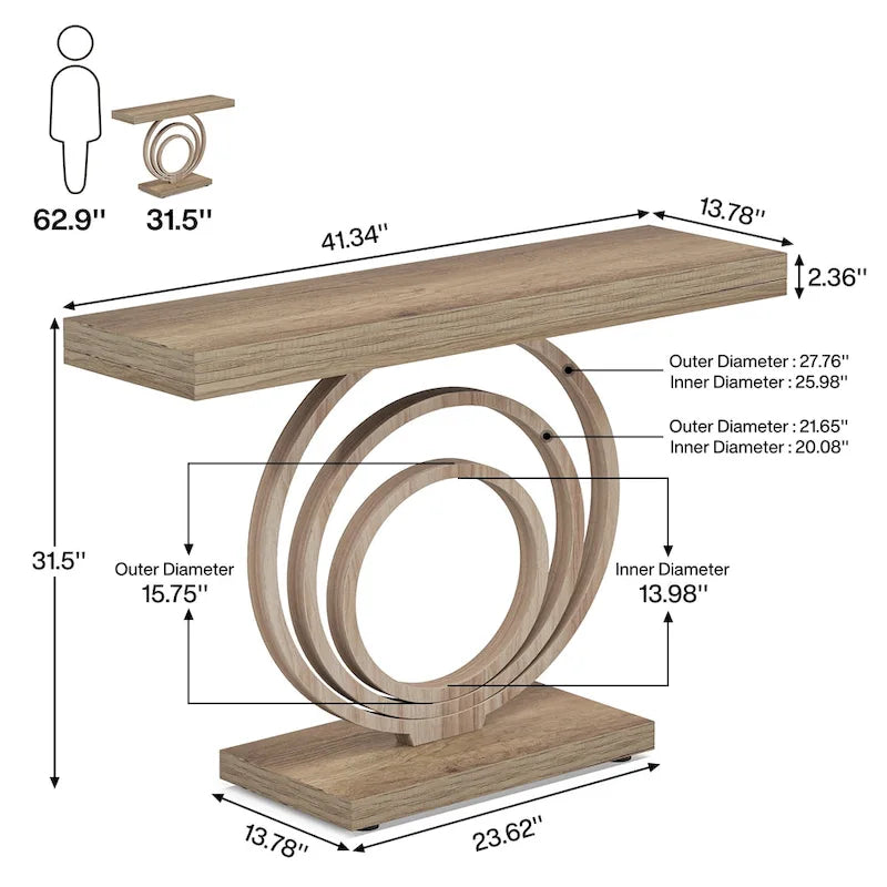 41 Inches Entryway Console Table Accent Talbe for Living Room Entrance