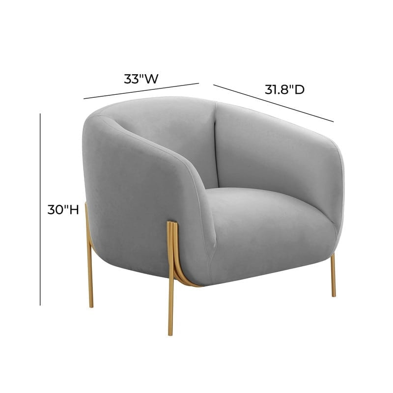Kandra Velvet Accent Chair