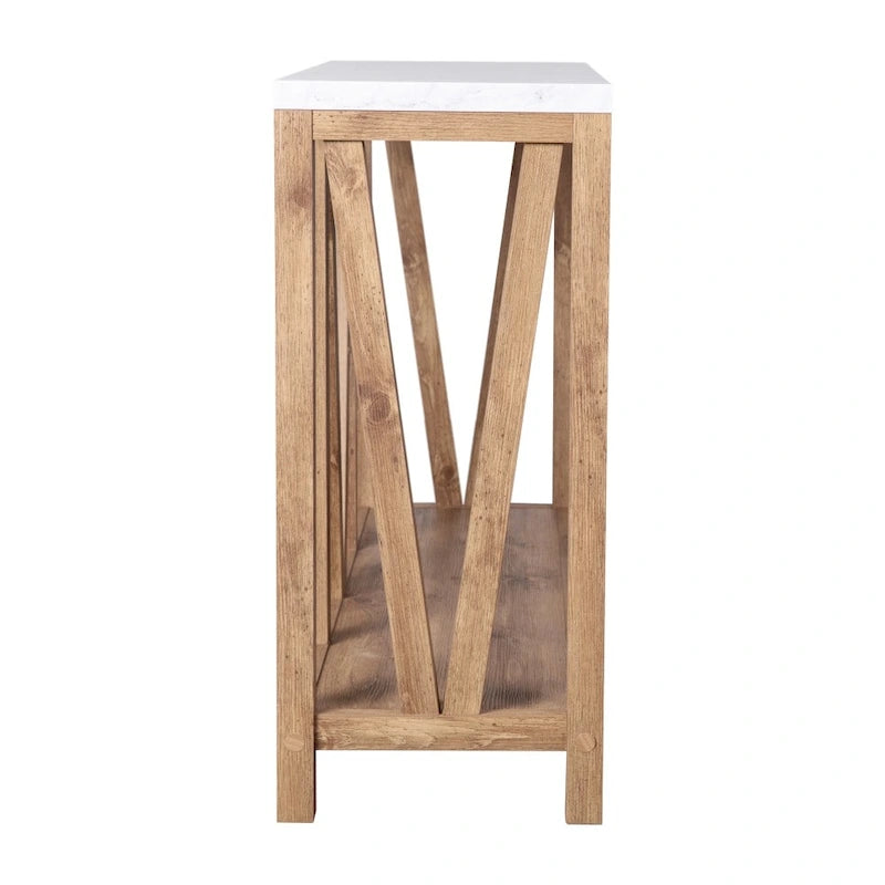Farmhouse Style Rustic Entryway Console Table