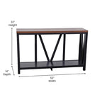 Farmhouse Style Rustic Entryway Console Table