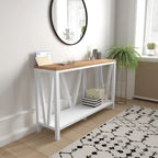Farmhouse Style Rustic Entryway Console Table