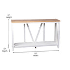 Farmhouse Style Rustic Entryway Console Table