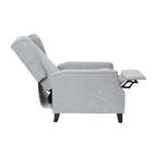 Push Back Wing Back Pocket Spring Recliner with Side Accent Nail Trim