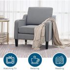 VINGLI Mid Century Modern Fabric Accent Chair