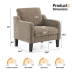 VINGLI Mid Century Modern Fabric Accent Chair