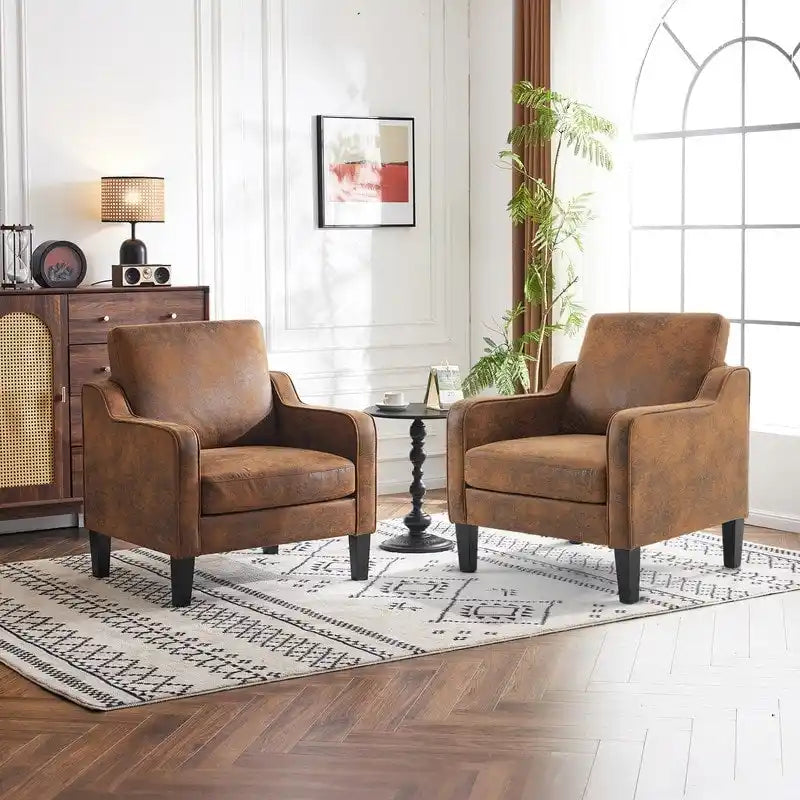 VINGLI Mid Century Modern Fabric Accent Chair