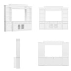 Large Entertainment Center Bookshelves 57x38 inch Hutch Space for TV