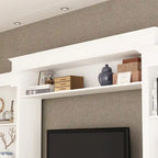 Large Entertainment Center Bookshelves 57x38 inch Hutch Space for TV