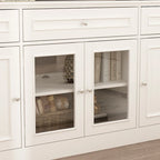 Large Entertainment Center Bookshelves 57x38 inch Hutch Space for TV