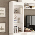 Large Entertainment Center Bookshelves 57x38 inch Hutch Space for TV