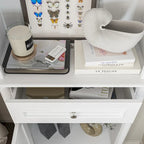 Large Entertainment Center Bookshelves 57x38 inch Hutch Space for TV